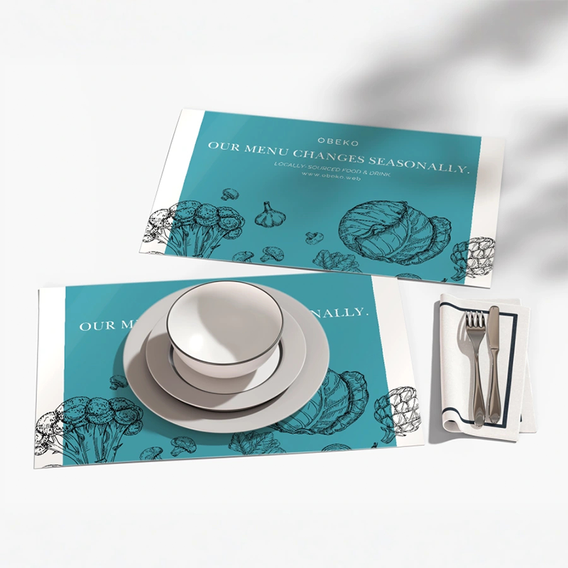 Custom Paper Placemats Multiple Sizes Full Color Prints for Dining Events HLPLA1003